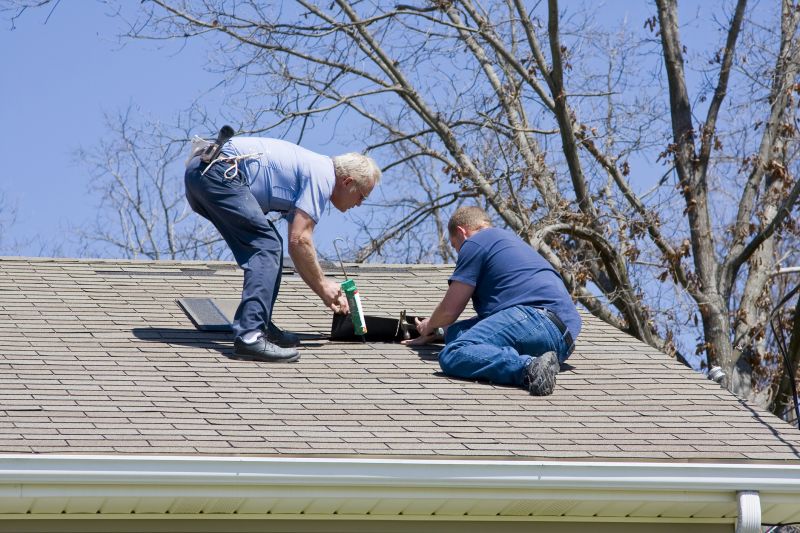Roof Repair Technician Working